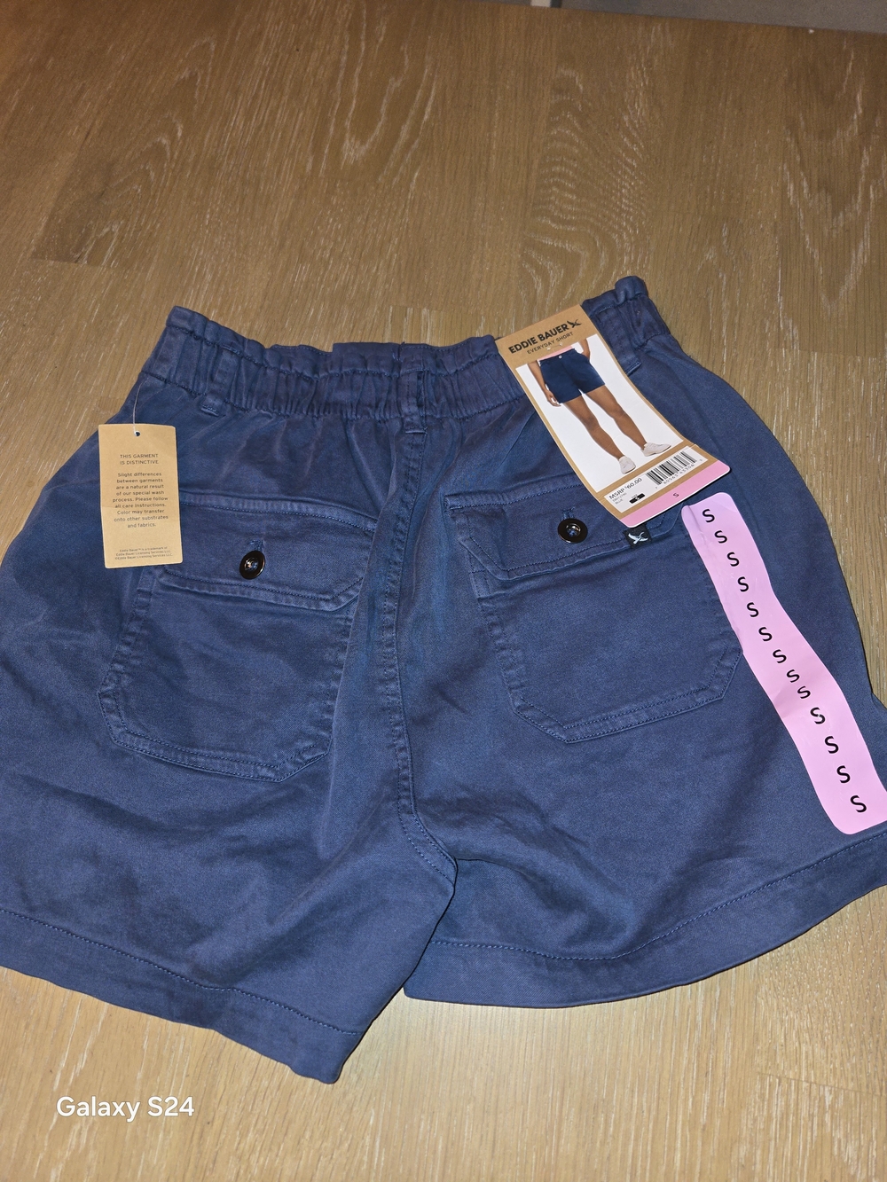 Eddie Bauer Navy Blue Elastic-Waist Bermuda Shorts